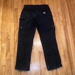 Carhartt Old Work Pants Jeans Carpenter Double Knee Relaxed Fit Thrashed size 32